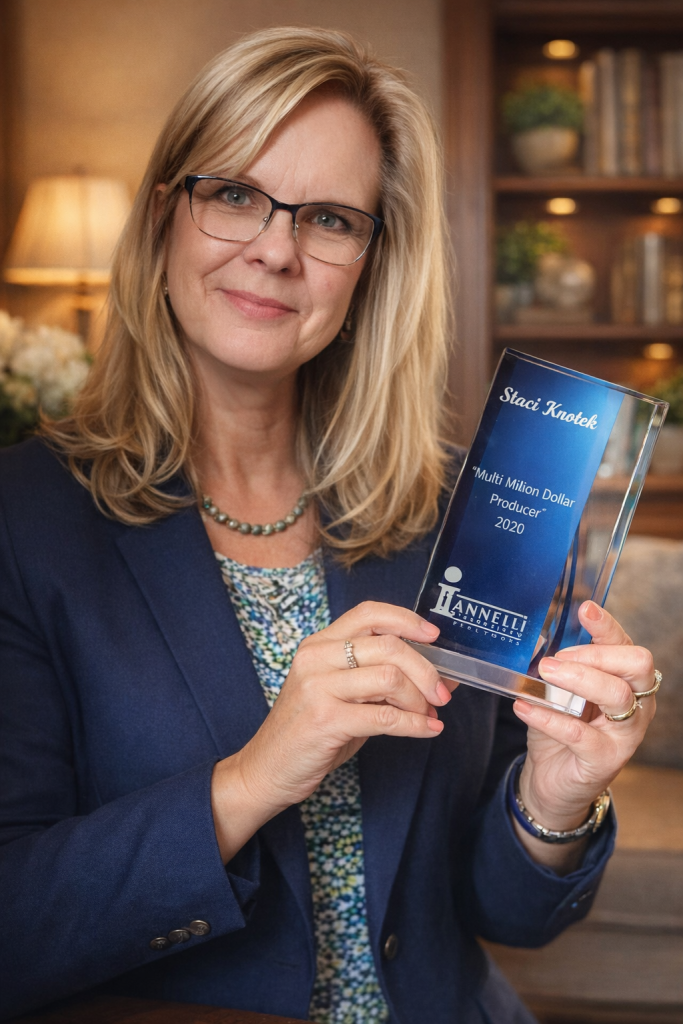 A residential real estate agent discussing with a potential client.